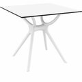 Siesta 31 in. Air Square Table White ISP700-WHI